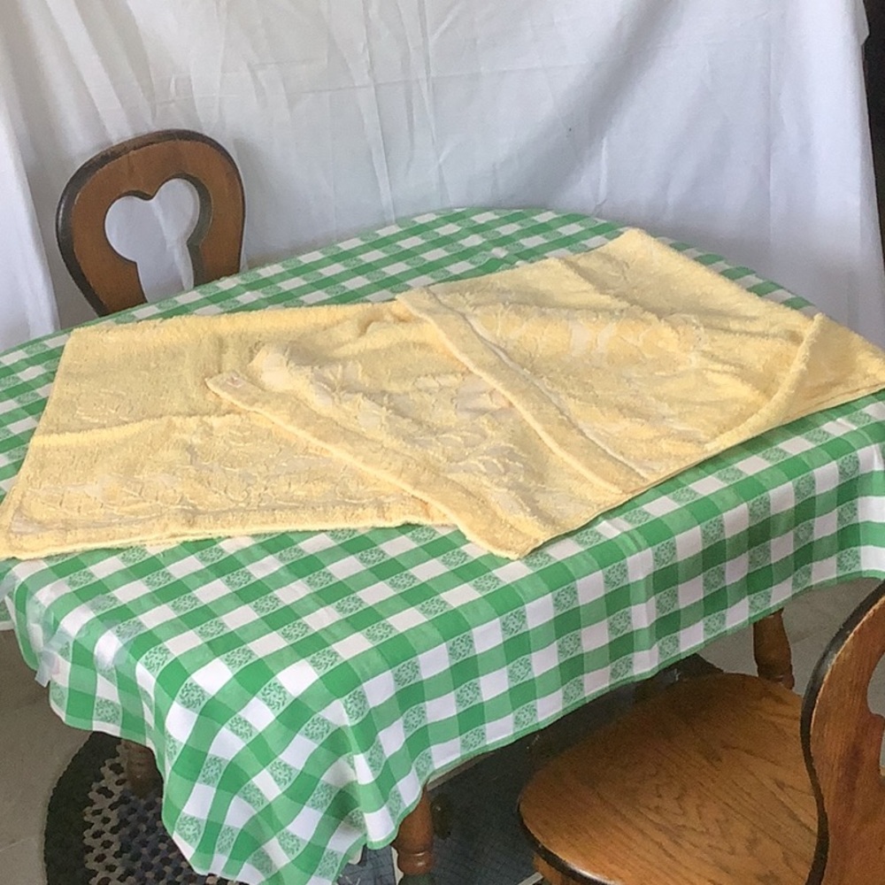 Pair of Vintage Cannon Yellow Bath Towels